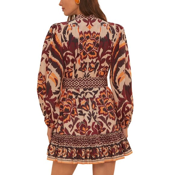 FARM Rio Toucans Scarf Cream Mini Dress, Size M, NWT 🇧🇷 - Picture 2 of 12